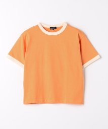 green label relaxing （Kids）(グリーンレーベルリラクシング（キッズ）)/TJ 天竺 リンガー Tシャツ 100cm－130cm/ORANGE