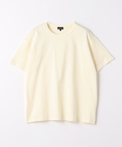 green label relaxing （Kids）(グリーンレーベルリラクシング（キッズ）)/【WEB限定】天竺 切り替え Tシャツ 140cm－160cm/OFFWHITE