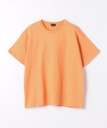 green label relaxing （Kids）(グリーンレーベルリラクシング（キッズ）)/【WEB限定】天竺 切り替え Tシャツ 140cm－160cm/ORANGE