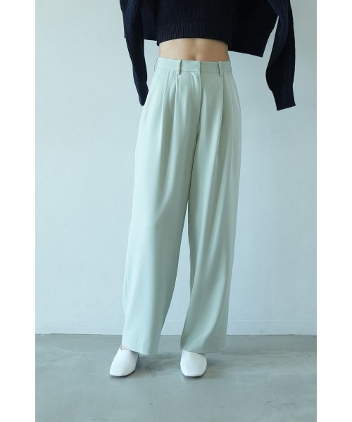 CLANE(クラネ)/BASIC TUCK PANTS/MINT