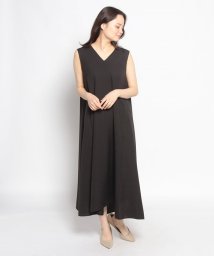 viscotecs make your brand(ビスコテックスメイクユアブランド)/FRONT DRAPE V－NECK DRESS(sleeveless)/ブラック