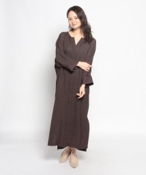 viscotecs make your brand(ビスコテックスメイクユアブランド)/DOLAMAN SLEEVE SHIRTDRESS/ダークブラウン