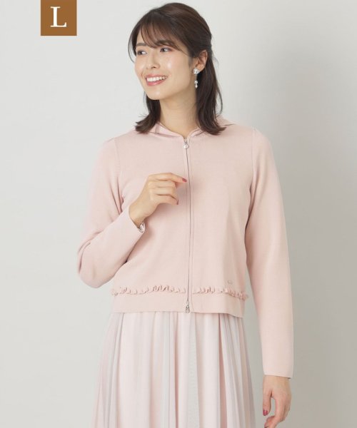 TO BE CHIC(L SIZE)(トゥービーシック Lサイズ)/【L】レーヨンナイロン フーディーニット/ピンク