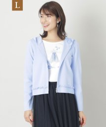 TO BE CHIC(L SIZE)(トゥービーシック Lサイズ)/【L】レーヨンナイロン フーディーニット/サックスブルー