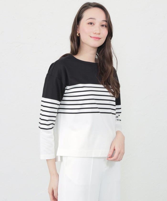 【新品】　AMACA アマカ　フレンチスリーブ　Tシャツ　カットソー select MOCA tシャツ シアードッキングフレンチスリーブトップス