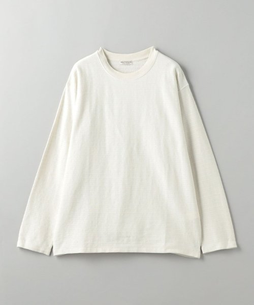 BEAUTY&YOUTH UNITED ARROWS(ビューティーアンドユース　ユナイテッドアローズ)/アイレット ボーダー クルーネック カットソー/OFFWHITE