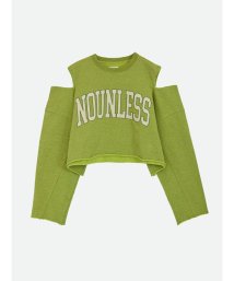 NOUNLESS/NOUNLESS CUT OFF LOGO SWEAT/505908978