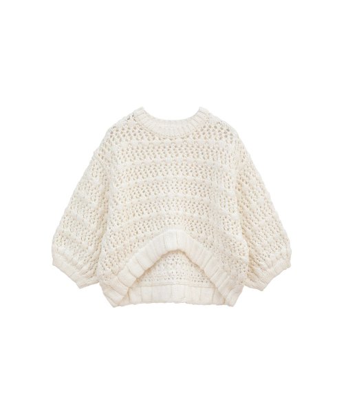 MANOF(マノフ)/CHROCHET LIKE KNIT/WHITE