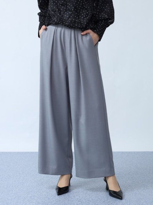 フロントタックワイドストレートパンツ