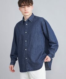 coen(coen)/ワイドデニムシャツ/NAVY