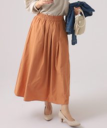SHOO・LA・RUE　DRESKIP(シューラルー／ドレスキップ)/女性らしいボリューム感 ギャザースカート/オレンジ（066）