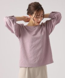 SHOO・LA・RUE　DRESKIP(シューラルー／ドレスキップ)/【8分袖】シックなお花柄 大人のデザイントップス/ピンク（072）