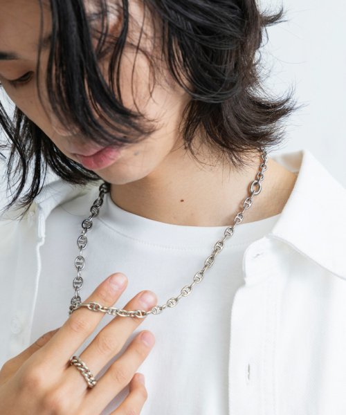 JUNRed(ジュンレッド)/ital. from JUNRed / rosary anchor chain necklace/シルバー（93）