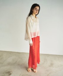 GRACE CONTINENTAL(グレースコンチネンタル)/フレア刺繍スカート/オレンジ