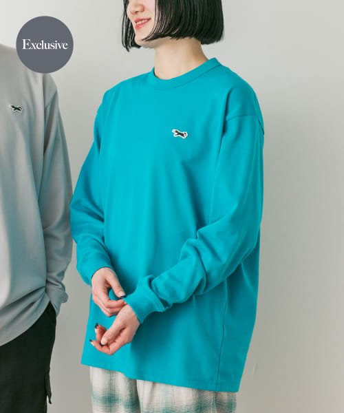 URBAN RESEARCH DOORS(アーバンリサーチドアーズ)/『別注』PENNEYS×DOORS　THE FOX 鹿の子 ロングスリーブTシャツ/TURQUOISE