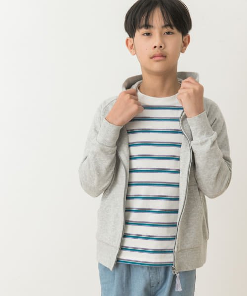 URBAN RESEARCH DOORS（Kids）(アーバンリサーチドアーズ（キッズ）)/『WEB/一部店舗限定』裏毛ジップパーカー(KIDS)/TOPGRAY