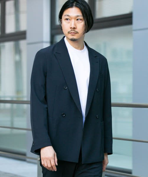 URBAN RESEARCH DOORS(アーバンリサーチドアーズ)/『イージーケア』LIFE STYLE TAILOR　4WAYストレッチコンフォータブル Wジャケット/NAVY