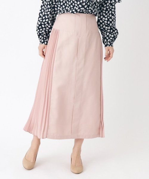 洗える/異素材切替】サイドプリーツスカート(505914217) | ローラ  