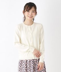  LAURA ASHLEY(ローラアシュレイ)/【マシンウォッシャブル可/コットン混/同素材アイテムあり】カーディガン/ホワイト（002）