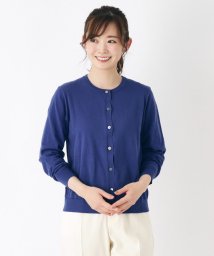  LAURA ASHLEY(ローラアシュレイ)/【マシンウォッシャブル可/コットン混/同素材アイテムあり】カーディガン/ネイビー（094）