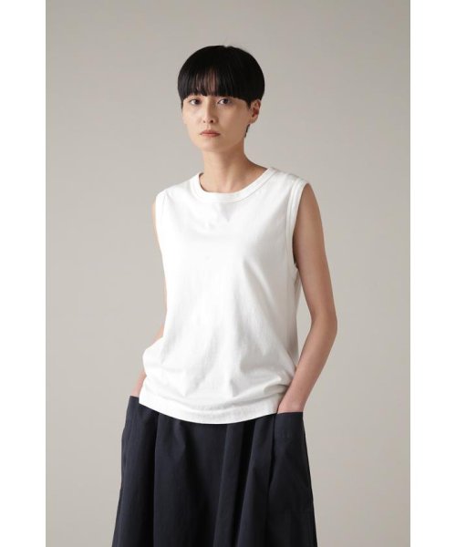 MHL.(エムエイチエル)/GARMENT DYE BASIC JERSEY/WHITE