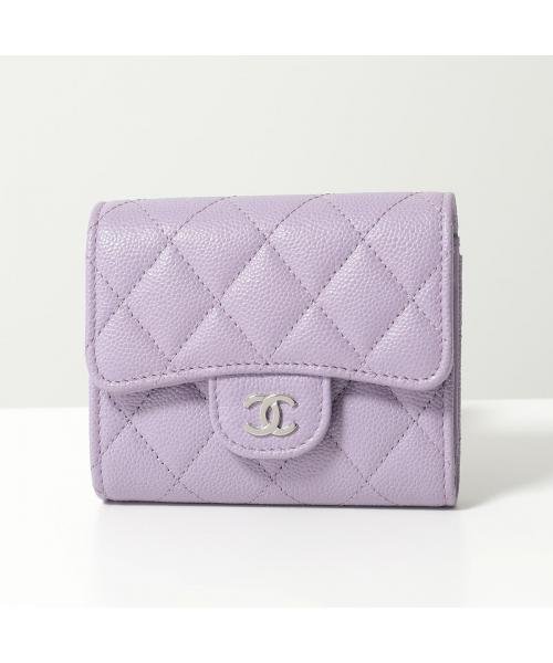 セール】CHANEL 二つ折り財布 AP0229 MATELASSE マトラッセ(505817096 