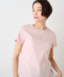 CARA　O　CRUZ(キャラ・オ・クルス)/洗える ラインストーンTシャツ/ピンク
