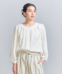 BEAUTY&YOUTH UNITED ARROWS(ビューティーアンドユース　ユナイテッドアローズ)/ポリエステル ツイストスリーブ ブラウス/WHITE