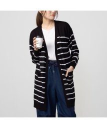 MAC HOUSE(women)(マックハウス（レディース）)/NAVY ネイビー ウォッシャブルカーディガンアンサンブル 112343802/ブラック