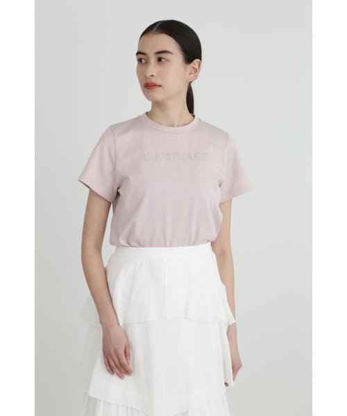 JILL STUART(ジル スチュアート)/JILLエンブロイダリーTシャツ WEB限定カラー:ピンク/ピンク