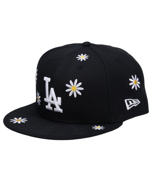 NEW ERA(ニューエラ)/ ニューエラ NEW ERA キャップ 帽子 ドジャース ヤンキース アスレチックス メンズ レディース 59FIFTY MLB Flower Embroide/ブラック
