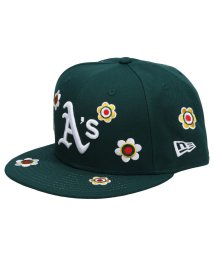 NEW ERA(ニューエラ)/ ニューエラ NEW ERA キャップ 帽子 ドジャース ヤンキース アスレチックス メンズ レディース 59FIFTY MLB Flower Embroide/ダークグリーン