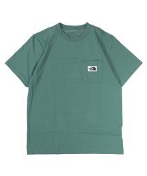 THE NORTH FACE(ザノースフェイス)/ ノースフェイス THE NORTH FACE Tシャツ 半袖 メンズ ポケット 無地 M SS HERITAGE PATCH POCKET TEE ブルー グ/グリーン
