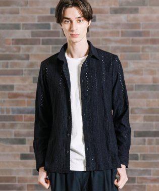 MK homme/カットワーク楊柳シャツ/505914531