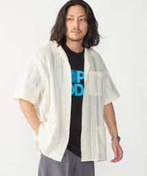 SHIPS MEN/BENCH MARKING SHIRT: ストライプレース オープンカラー 半袖 シャツ/505915200