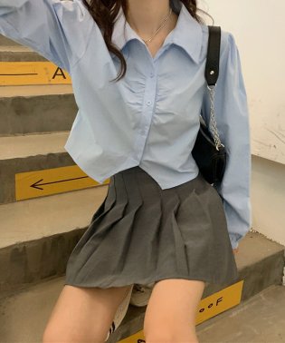 Nia/Nia(ニア)/スクエアカット　ショート丈デザインシャツ/505915454