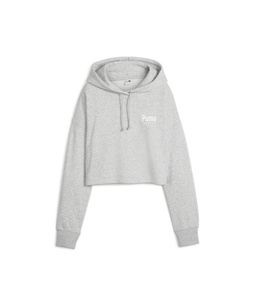 PUMA(PUMA)/ウィメンズ プーマ チーム オーバーサイズ フーディ/LIGHTGRAYHEATHER