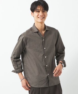 green label relaxing/【WEB限定】JUSTFIT コットン 麻 ワイド カラー 長袖 シャツ/505916014