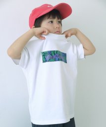 green label relaxing （Kids）(グリーンレーベルリラクシング（キッズ）)/【別注】＜WILD THINGS＞ボックスロゴ Tシャツ 110－130cm/WHITE