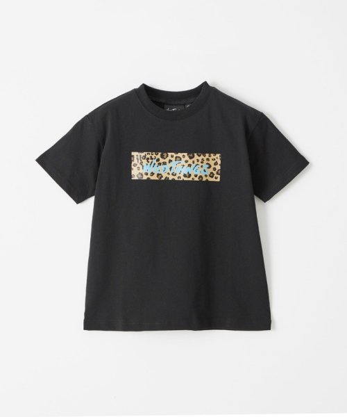 green label relaxing （Kids）(グリーンレーベルリラクシング（キッズ）)/【別注】＜WILD THINGS＞ボックスロゴ Tシャツ 110－130cm/BLACK