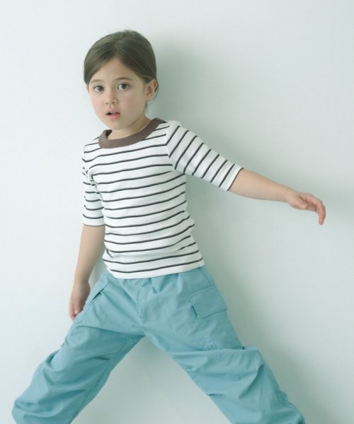 green label relaxing （Kids）(グリーンレーベルリラクシング（キッズ）)/【別注】＜Robert P. Miller＞5分袖 Tシャツ 100－130cm/MD.BROWN