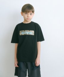 green label relaxing （Kids）(グリーンレーベルリラクシング（キッズ）)/【別注】＜WILD THINGS＞ボックスロゴ Tシャツ 140－160cm/BLACK