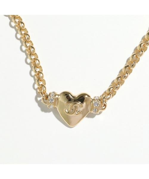 CHANEL チョーカー ABD080 B16157 ネックレス ハート CHANEL チョーカー ABD080 B16157 ネックレス ショートネックレス ラインストーン装飾