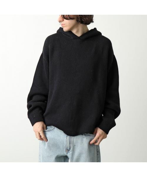 askyurself(アスクユアセルフ)/ASKYURSELF パーカー DESTROYER KNIT HOODIE/ブラック