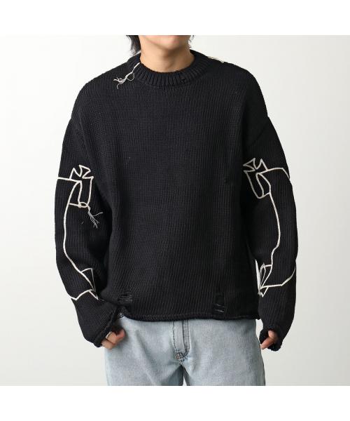 ASKYURSELF ニット REPAIRED BANNED KNIT コットン