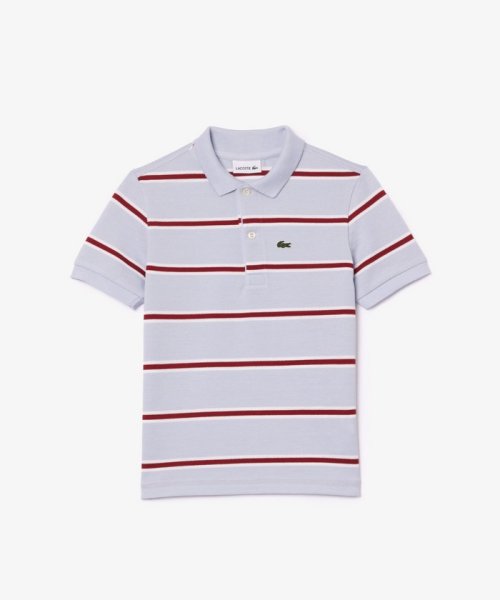 LACOSTE KIDS(ラコステ　キッズ)/BOYS ベーシックボーダーポロシャツ/ライトブルー