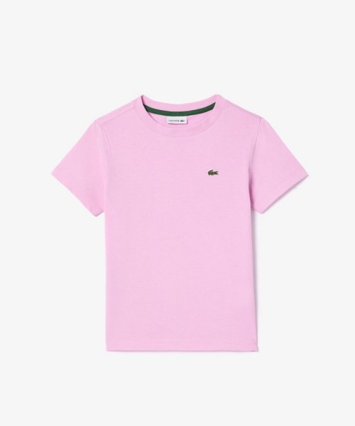 LACOSTE KIDS(ラコステ　キッズ)/JUNIORベーシックワニロゴパッチTシャツ/ピンク