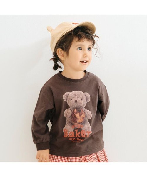 apres les cours(アプレレクール)/OVGO BAKER×tiny bear 4柄Tシャツ/ブラウン