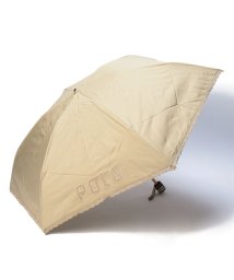 POLO RALPH LAUREN(umbrella)(ポロラルフローレン（傘）)/晴雨兼用折りたたみ日傘　カットワーク＆トーションレース/ブラウン