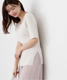 PROPORTION BODY DRESSING(プロポーション　ボディドレッシング)/サイドスリットブークレニット/エクリュ1